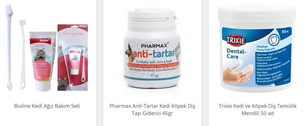 Kedi ağız bakımı ve diş fırçalama ürünleri